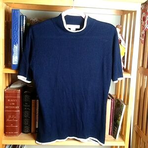 Brooks Brothers 100% Silk Short Sleeve Knit M